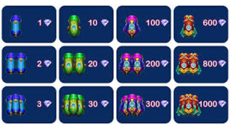 Lựa chọn vũ khí bắn cá h5